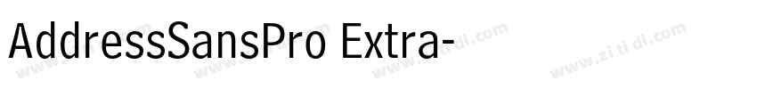 AddressSansPro Extra字体转换